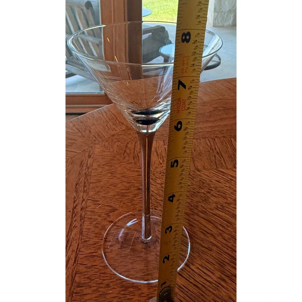 Chopin Potato Vodka Martini Glass Silver Stem Oversized Bar Display 8